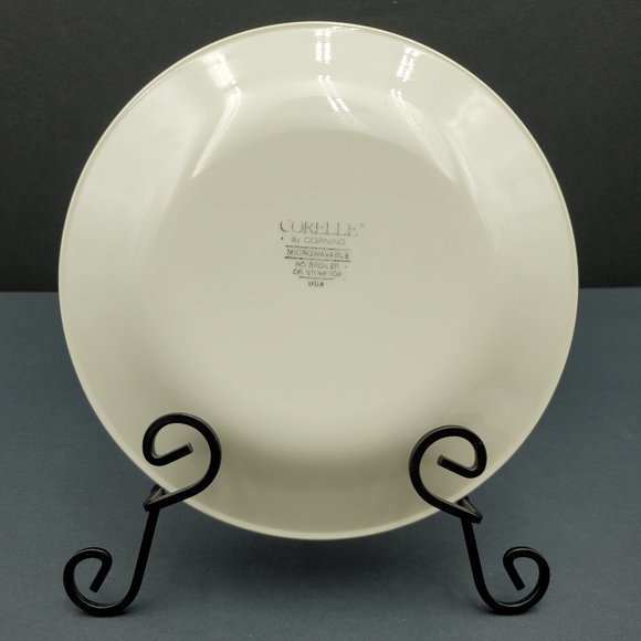 Corelle Colonial Blue Bread Dessert Plates Cream Plate Blue Band Pink Mauve Ring - Picture 4 of 6